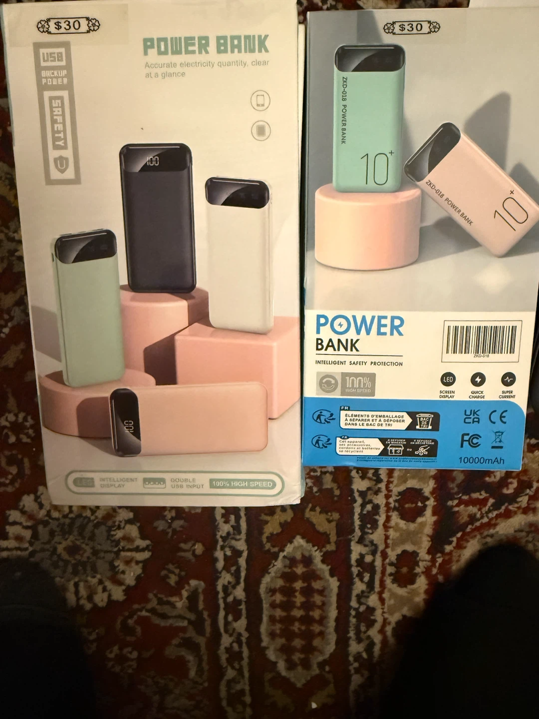 KPKB ZKD-30 Power Bank 30 watts 10k different Colors outside - photo 3