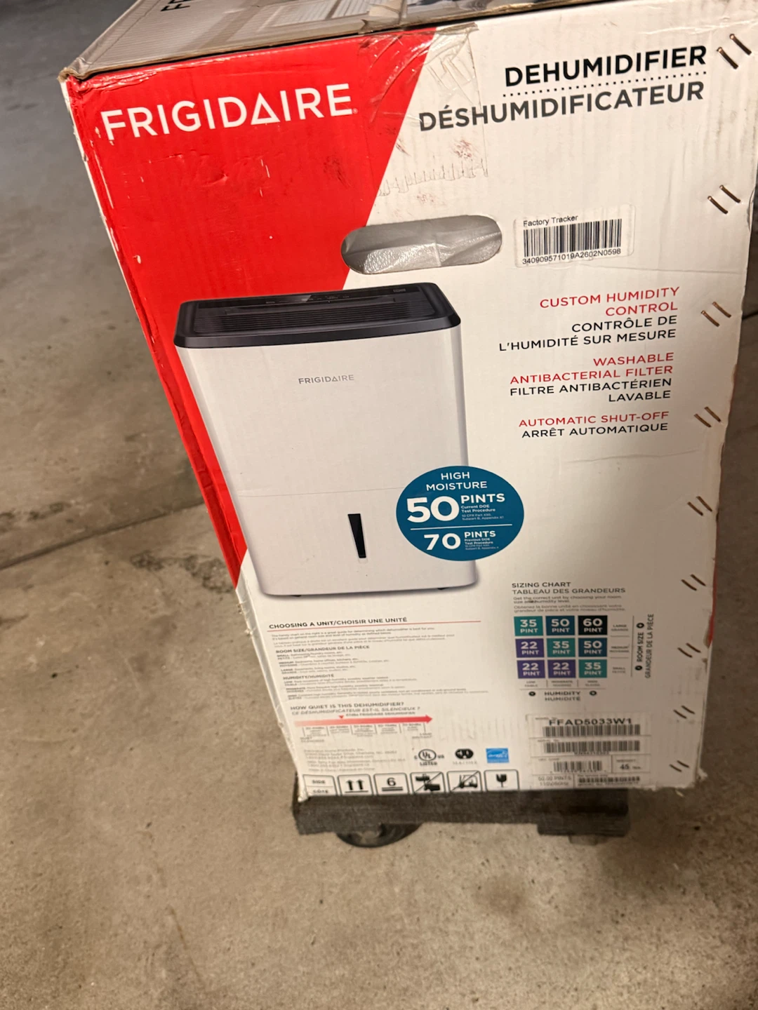 Frigidaire Dehumidifier - 50 Pint - photo 2