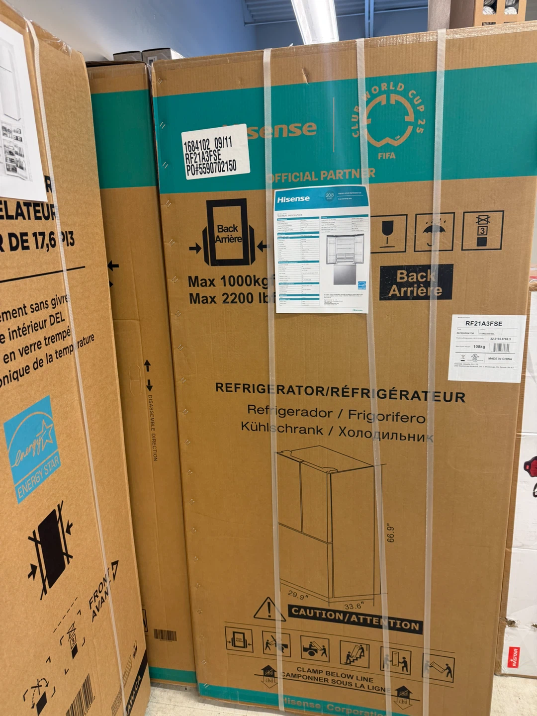 Hisense RF27A3FSE French Door Refrigerator