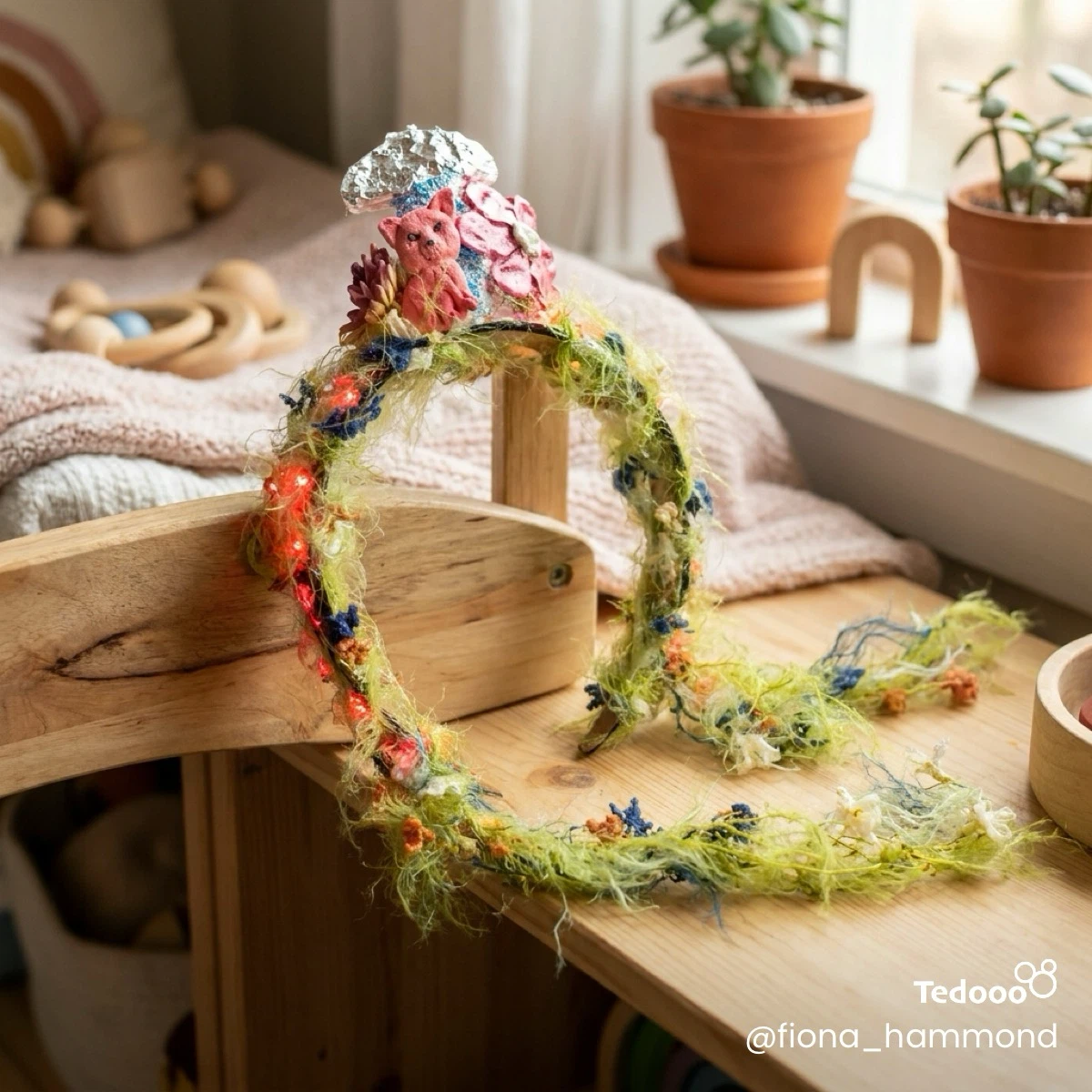 Handmade Fairy Crown Headband with Lights