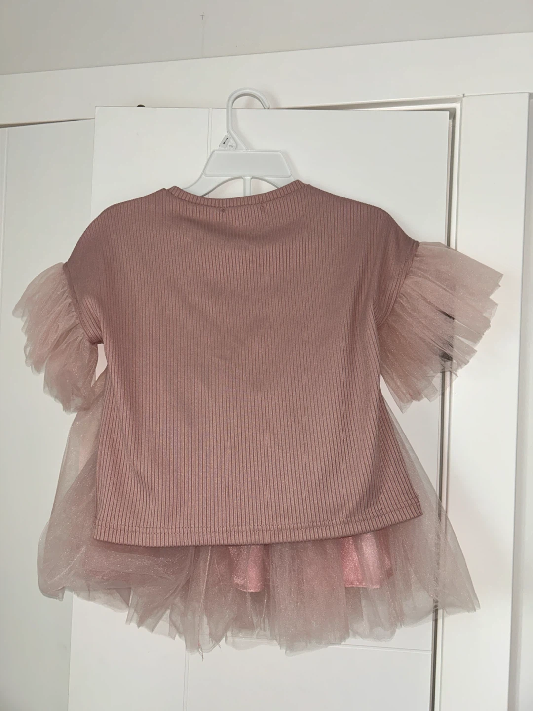 Girls Pink Tulle Dress with Chain Detail - photo 2
