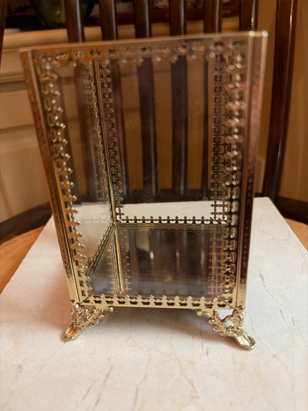 Decorative Glass and Gold Display Box - photo 2