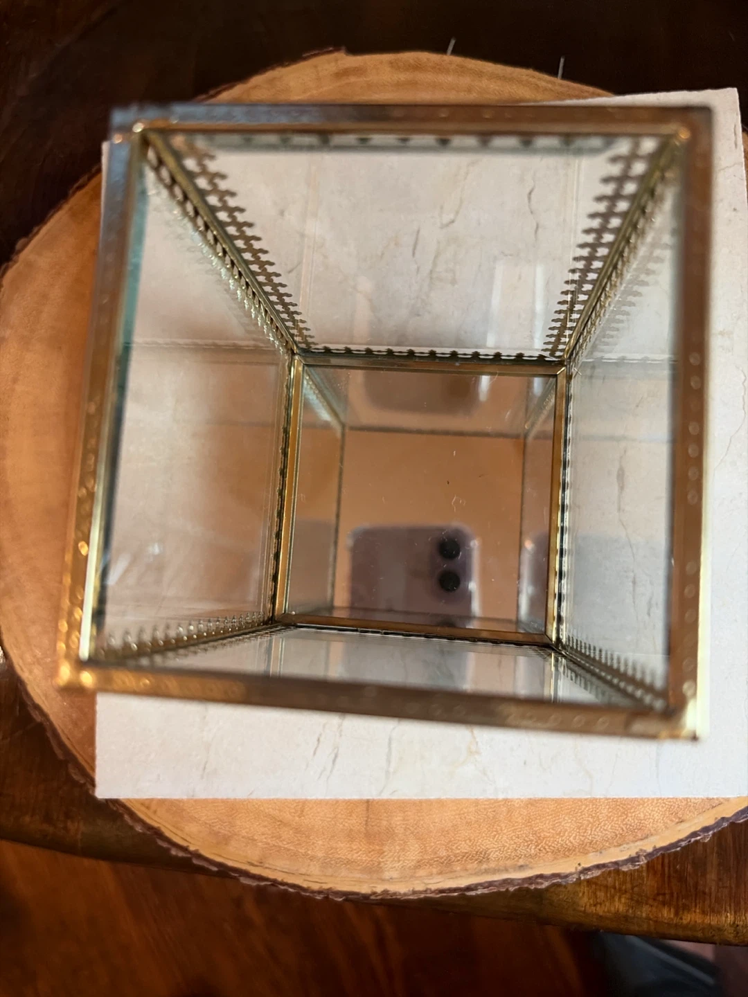 Decorative Glass and Gold Display Box - photo 3