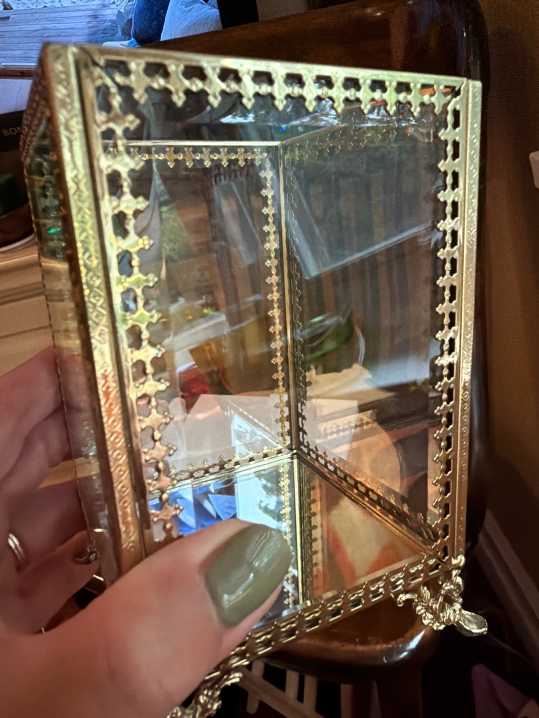 Decorative Glass and Gold Display Box - photo 5