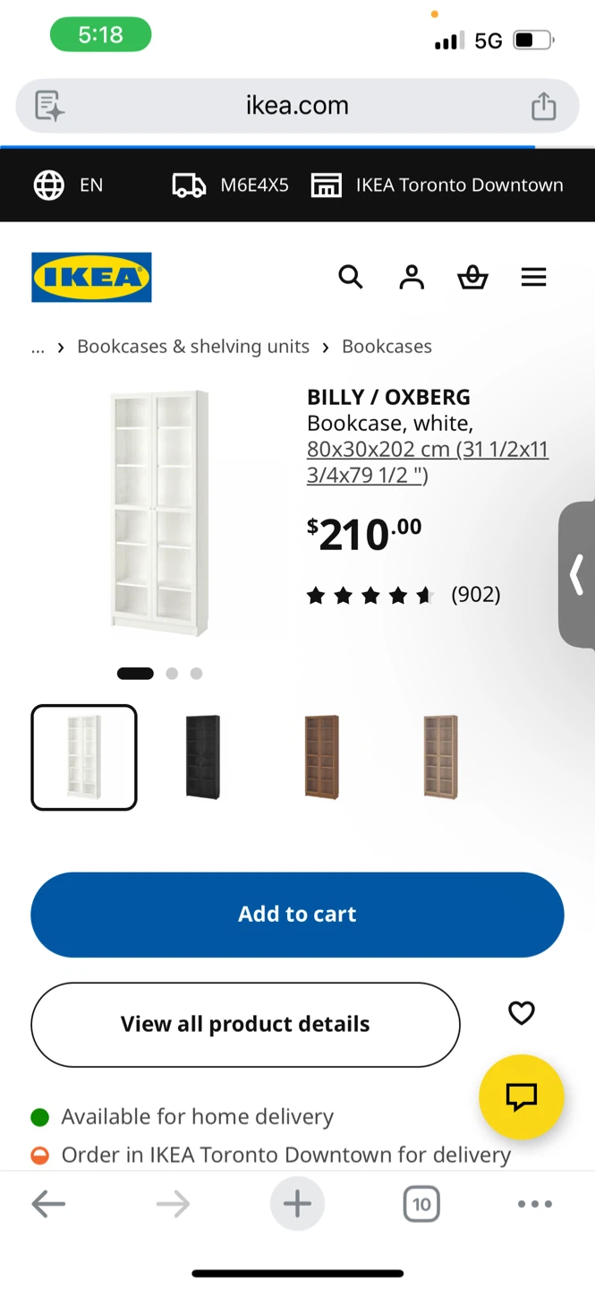 IKEA BILLY / OXBERG Bookcase White - photo 4