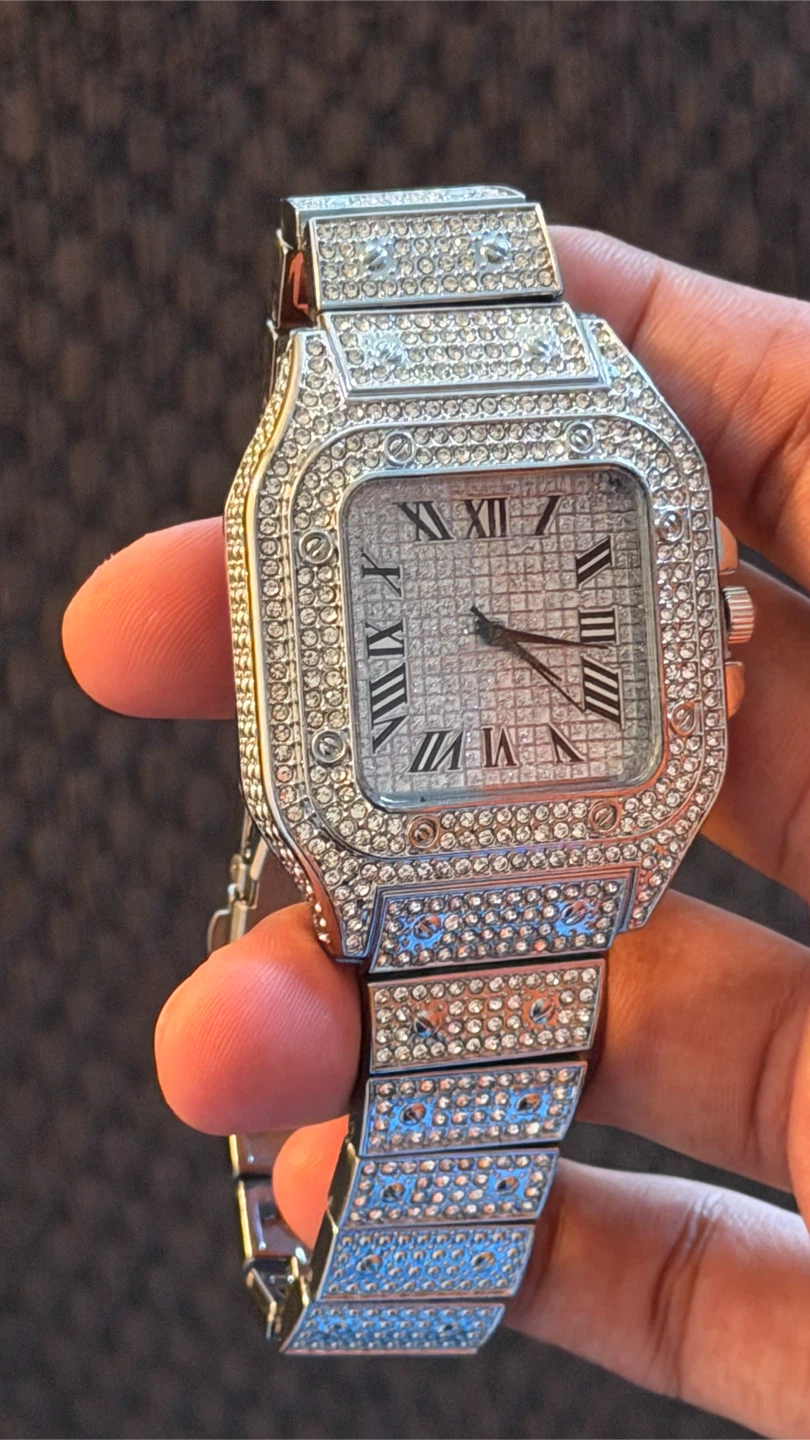 Diamond-Encrusted Watch - photo 2