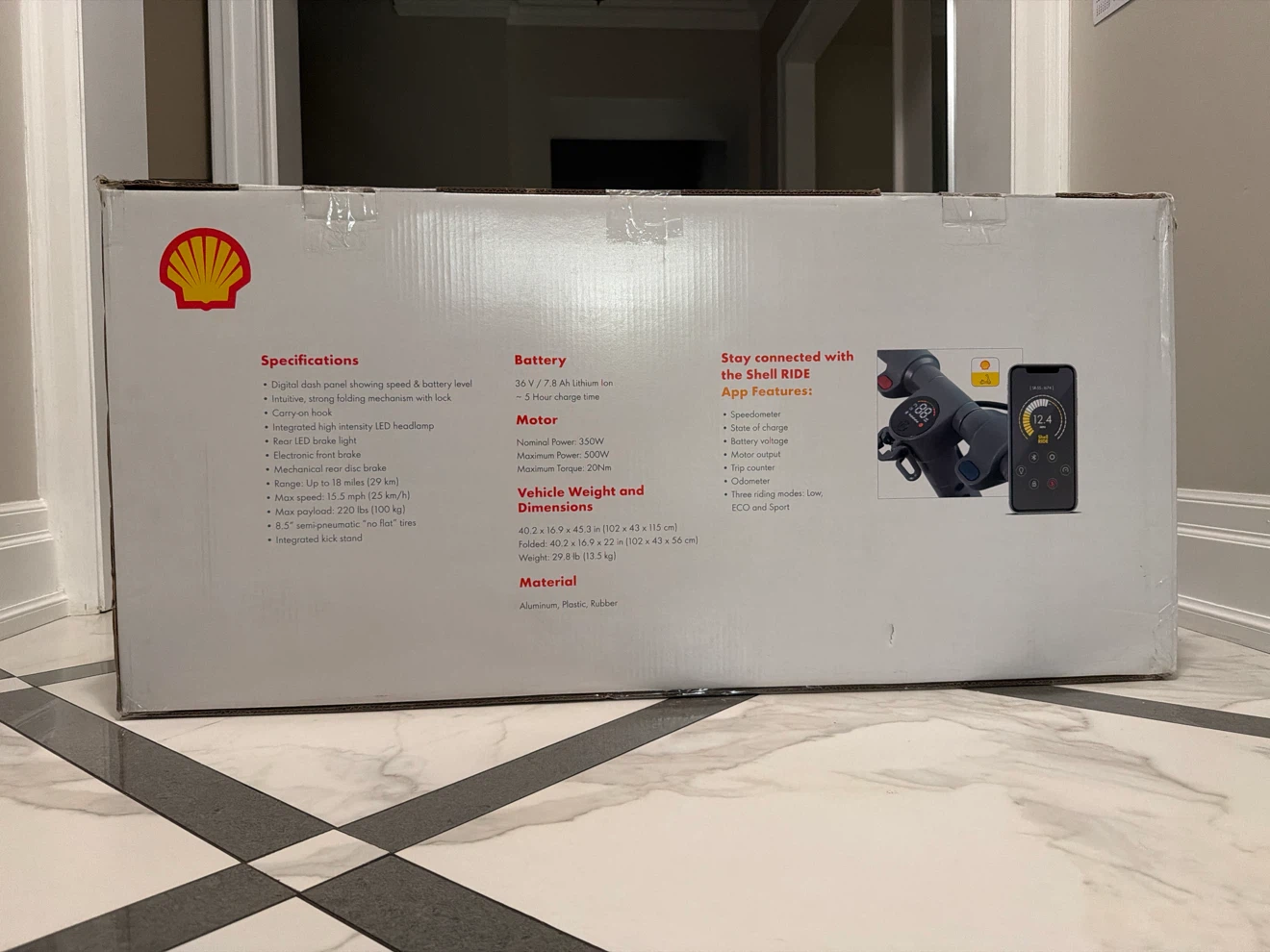 Shell Ride SR50 Electric Scooter - photo 2