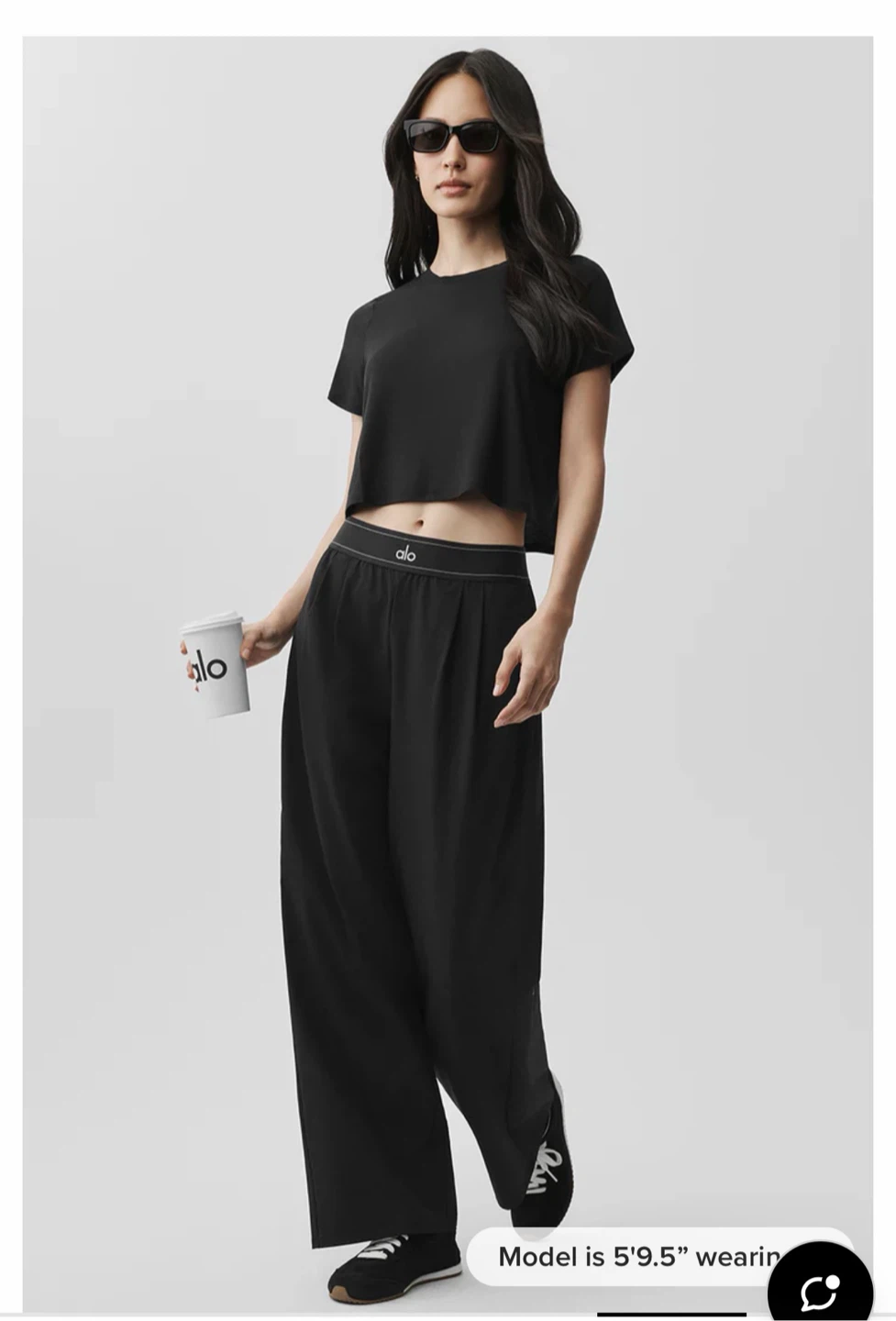 Alo Yoga Black Wide Leg Pants Size xl