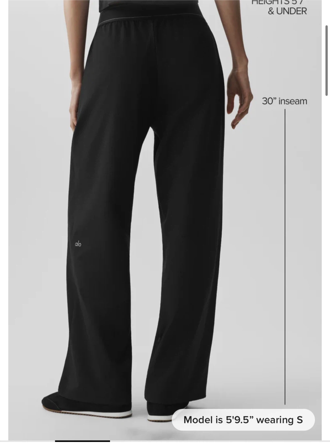 Alo Yoga Black Wide Leg Pants Size xl - photo 2
