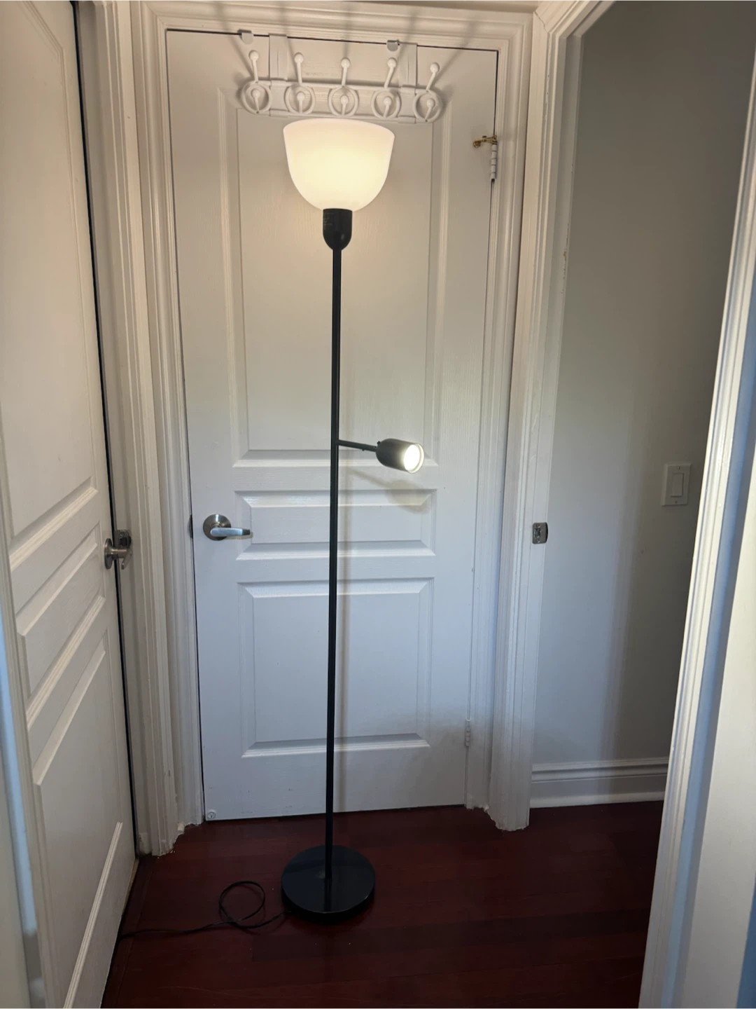 Black Floor Lamp with Reading Light