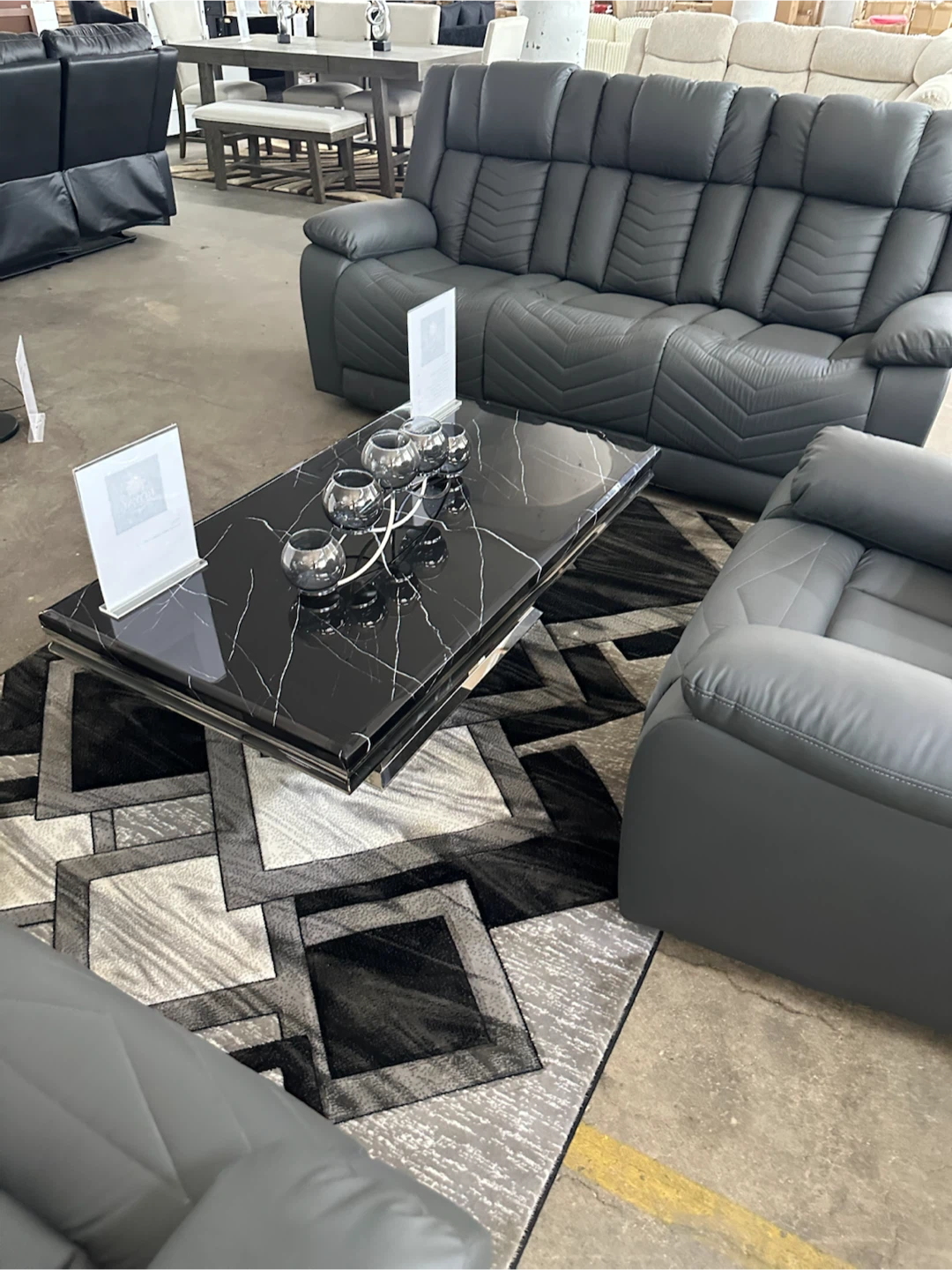 Gray Power Reclining Loveseat with Cup Holders - photo 3