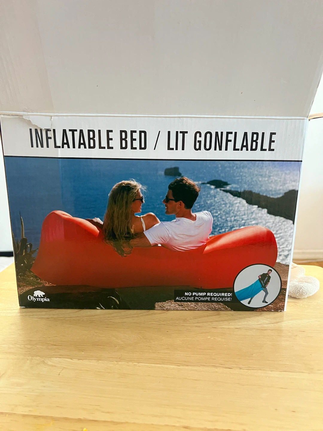 Olympia Inflatable Air Lounger – No Pump Required