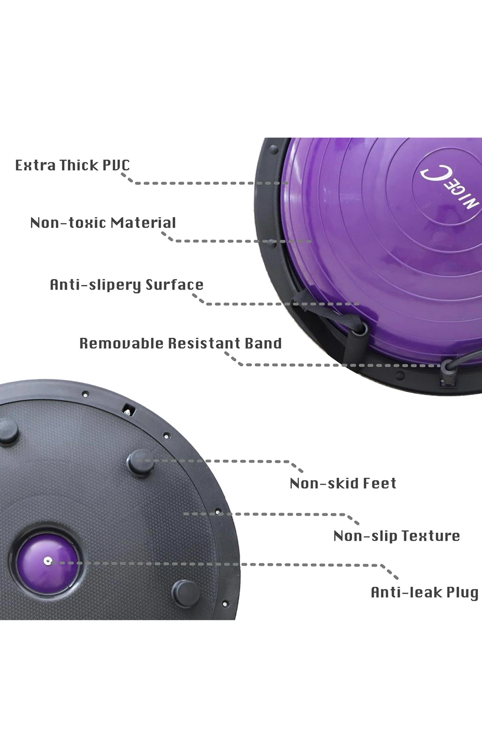 NICE C Half Ball Balance 23 inch Purple - photo 3