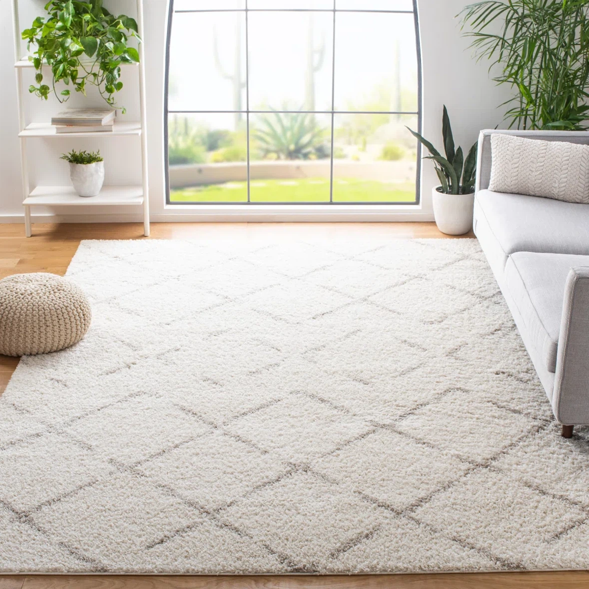 Shag Rug with Diamond Pattern - photo 3