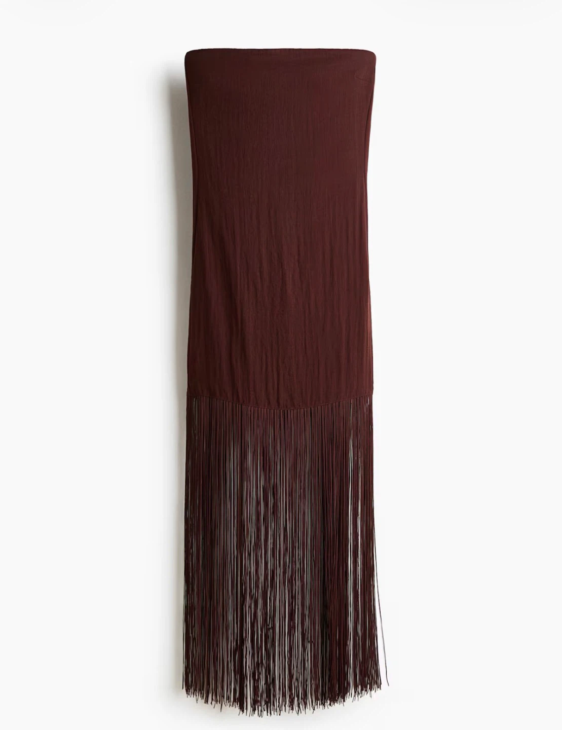 Brown strapless fringe dress - photo 3