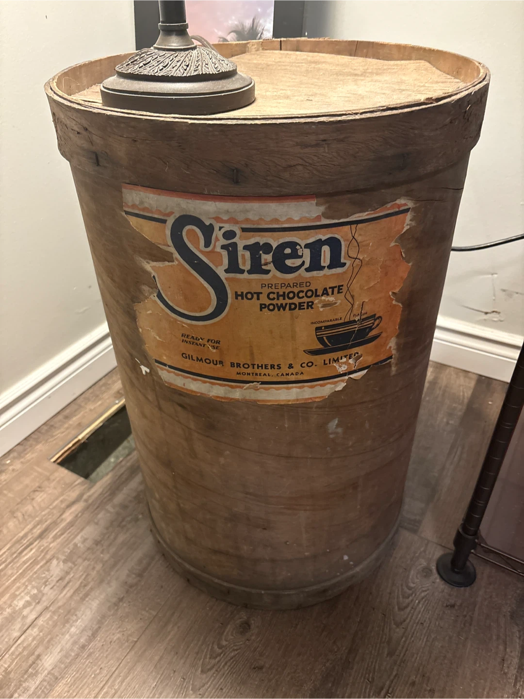 Vintage Siren Prepared Hot Chocolate Powder Tin - photo 4