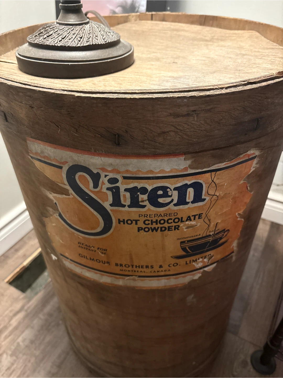 Vintage Siren Prepared Hot Chocolate Powder Tin - photo 3