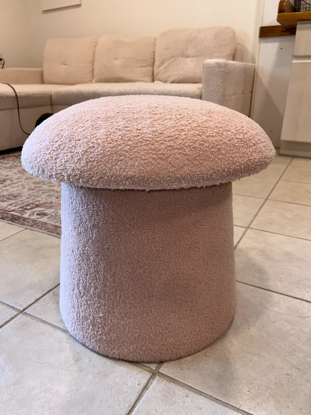 Homesense Mushroom Ottoman Stool Pink