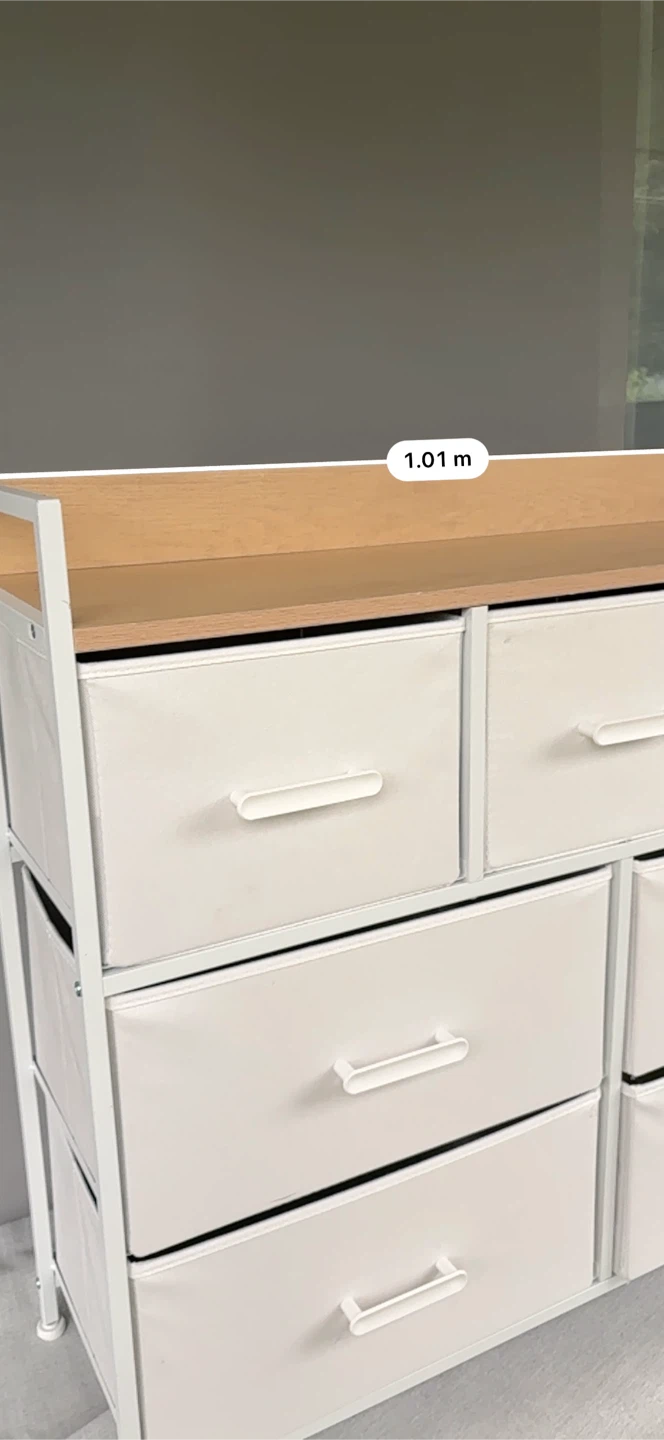 Shogmics White Fabric Drawer Dresser - photo 5
