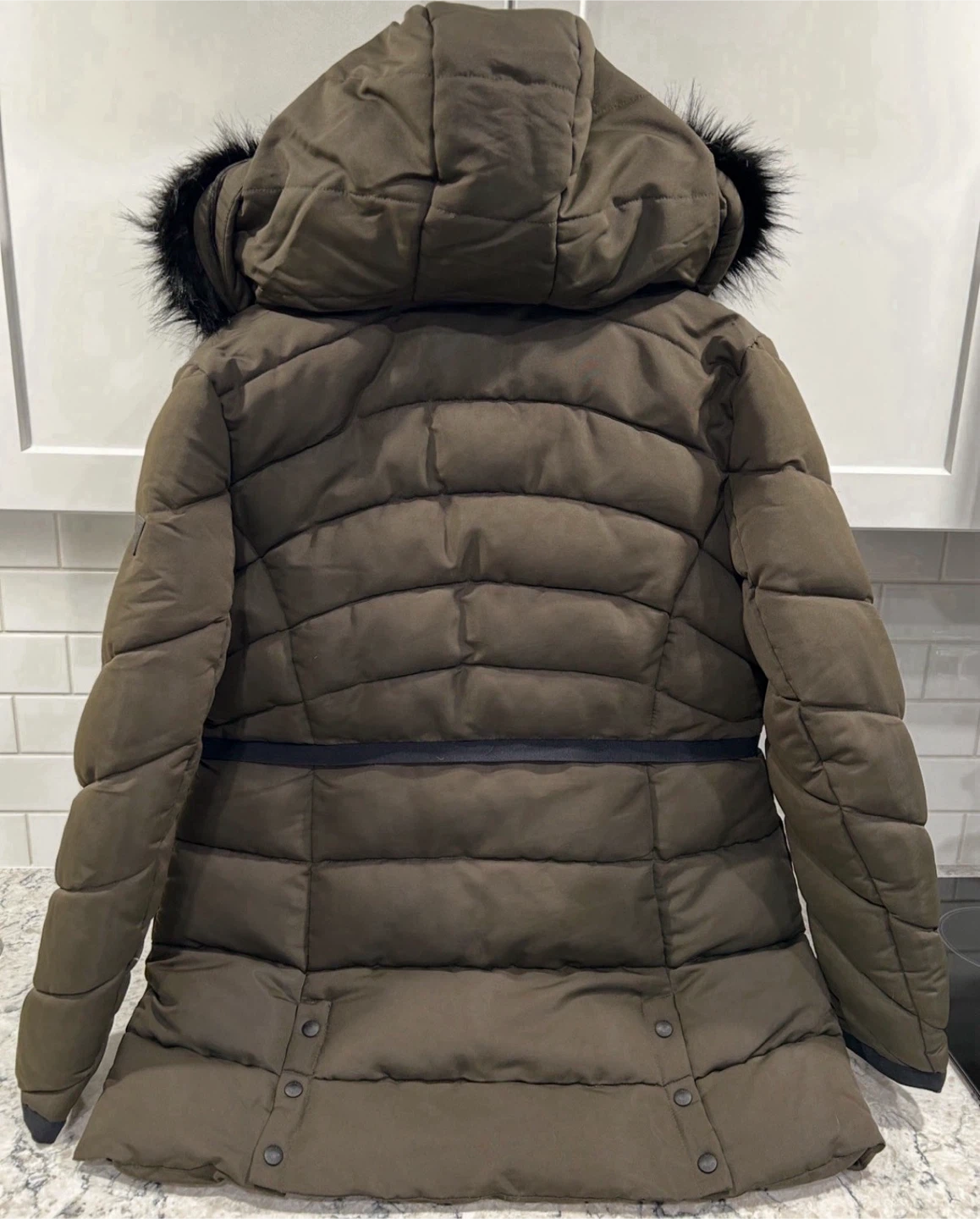 Women’s Guess Olive Green Winter Puffer Coat (Size XL) - photo 2