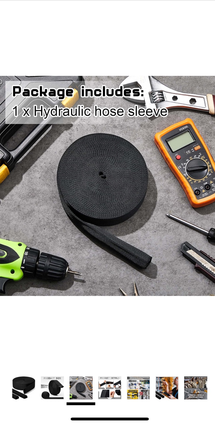 26 ft Nylon Hydraulic Hose Protector Sleeve - 1.5 Inch ID - photo 3