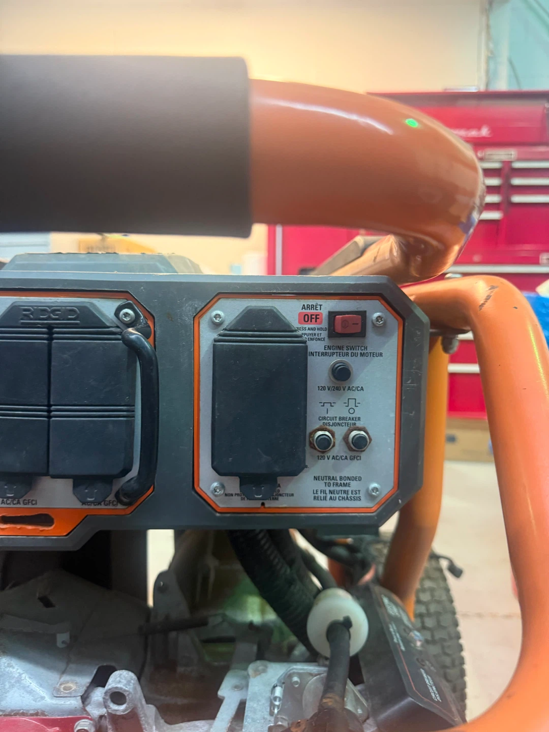 RIDGID 7000W / 8750W Portable Generator – Honda GX390 Engine - photo 5