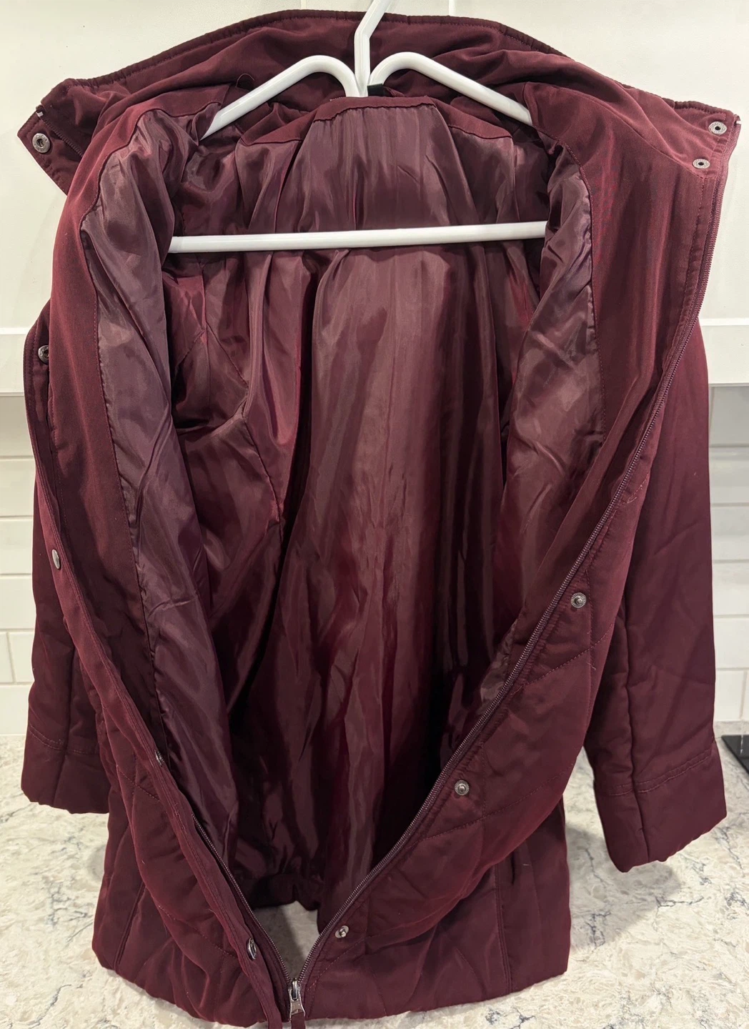 Women’s George Classics Burgundy Quilted Winter Jacket ( Size L) - photo 3