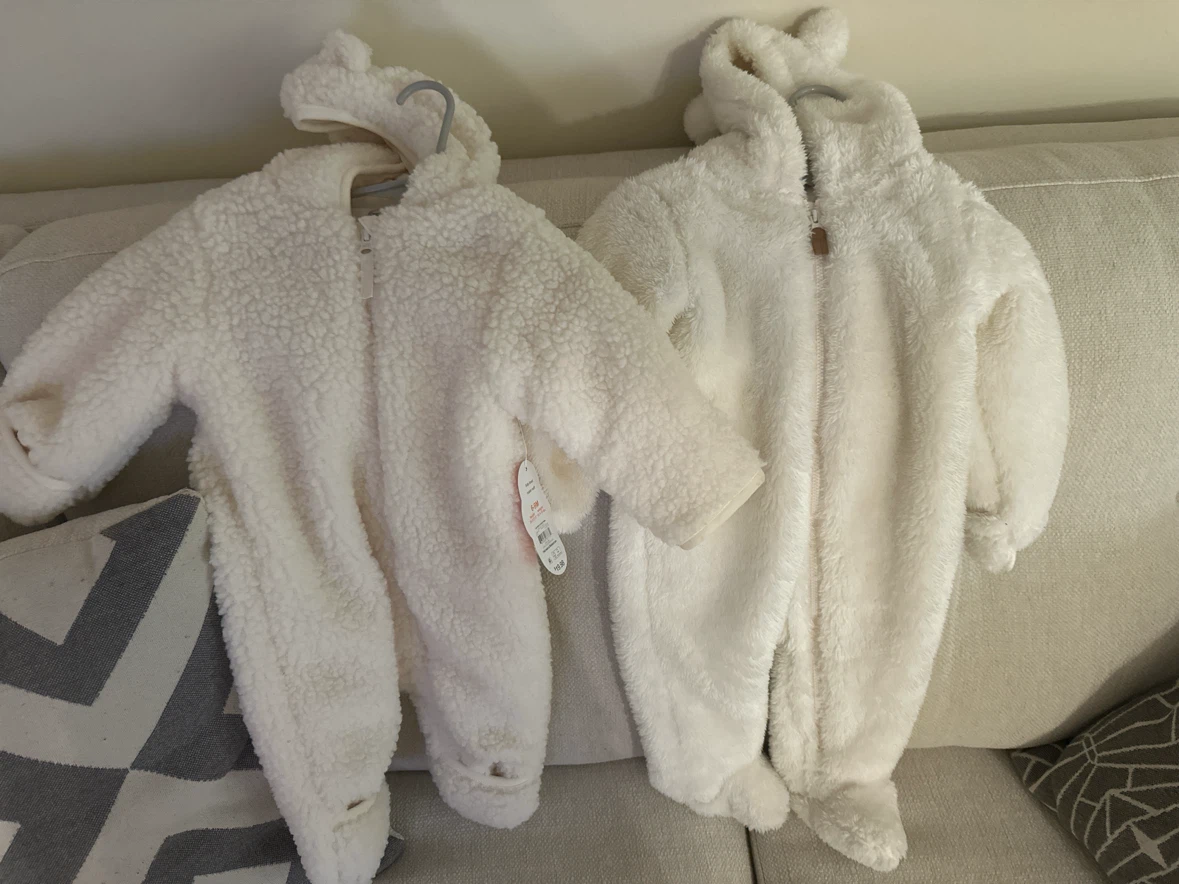 Carter's Baby Teddy Fleece Pram Suit 9 Months
