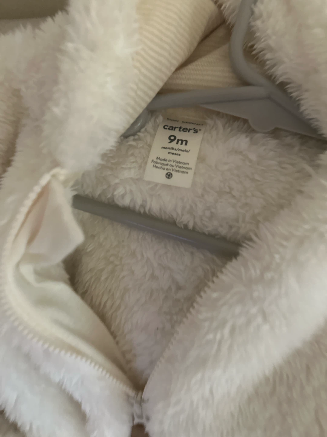 Carter's Baby Teddy Fleece Pram Suit 9 Months - photo 3