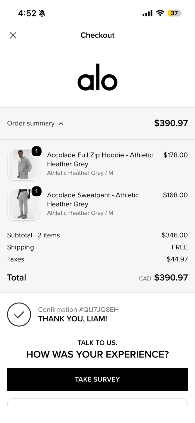 Alo Yoga Grey Hoodie and Sweatpants Set - photo 2