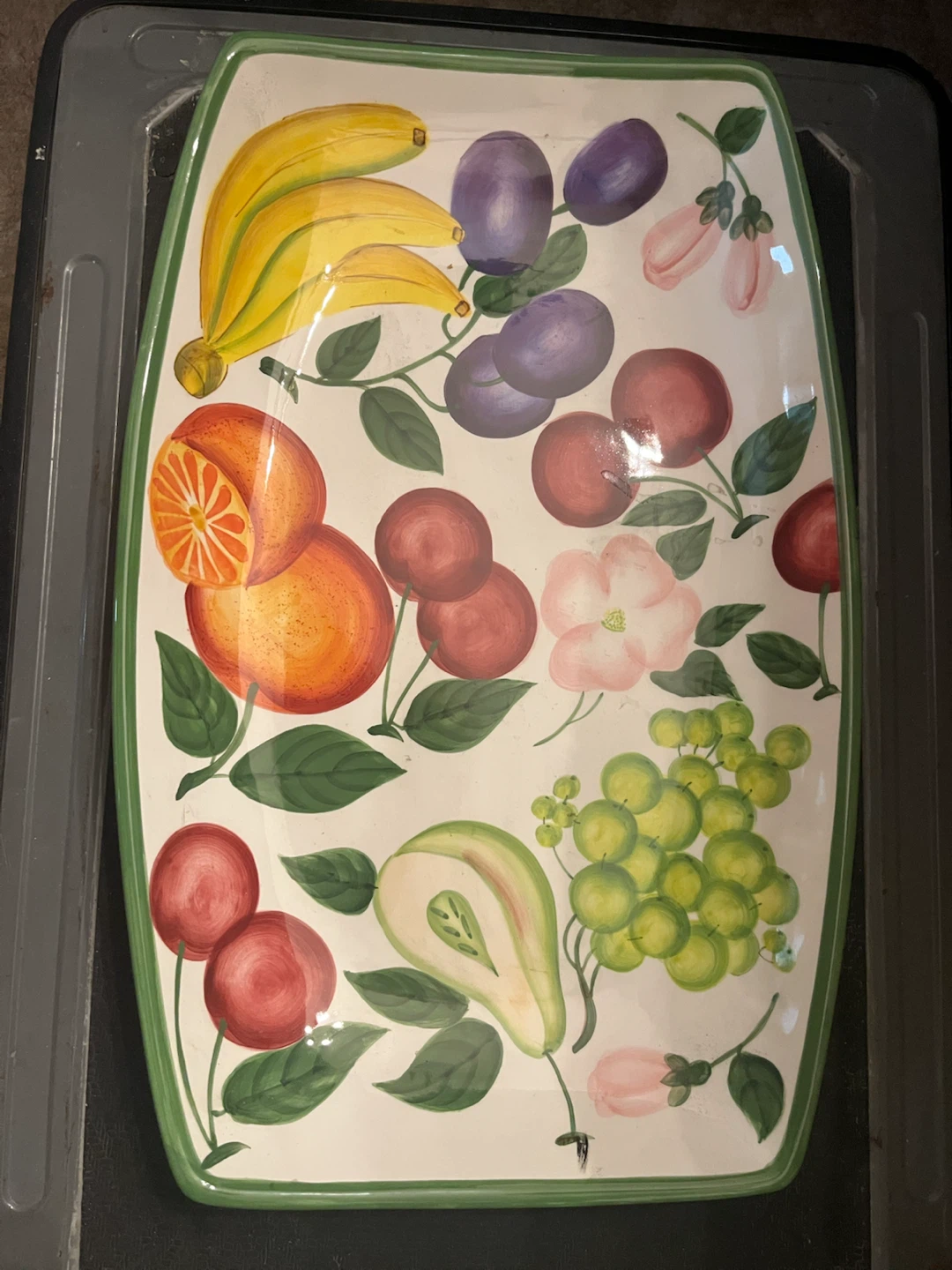 Sorbet Serving Platter with Fruit Design