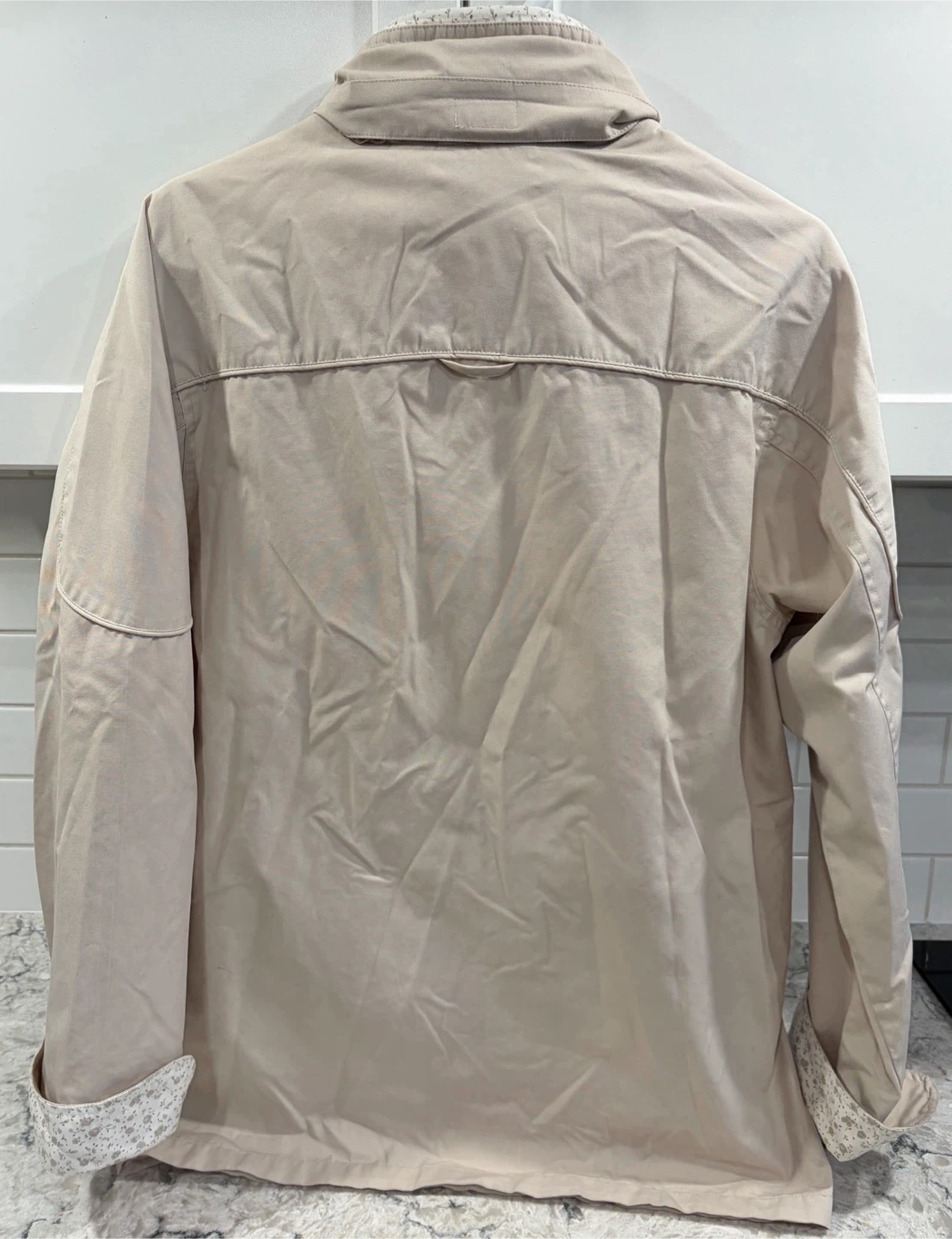 Womens Alpin Blair Beige Floral Lined Hooded Raincoat - photo 2