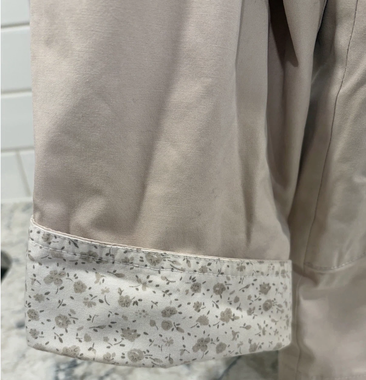 Womens Alpin Blair Beige Floral Lined Hooded Raincoat - photo 4
