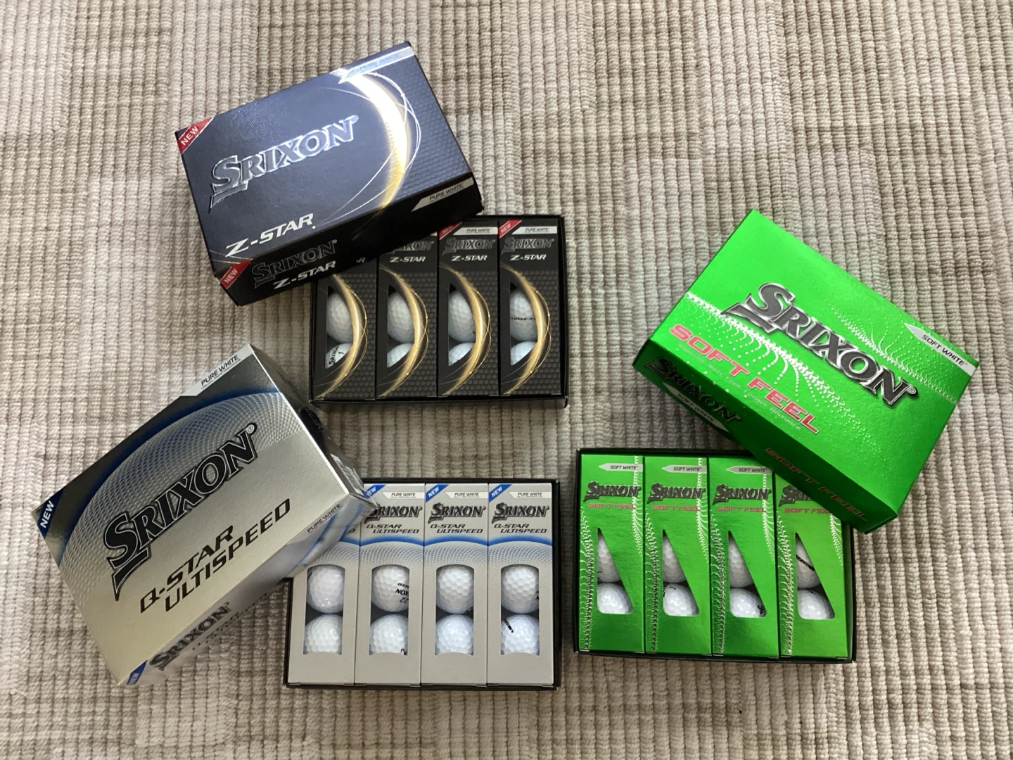 New !! Srixon Golf Balls - Z-Star, Q-Star Ultispeed, Soft Feel