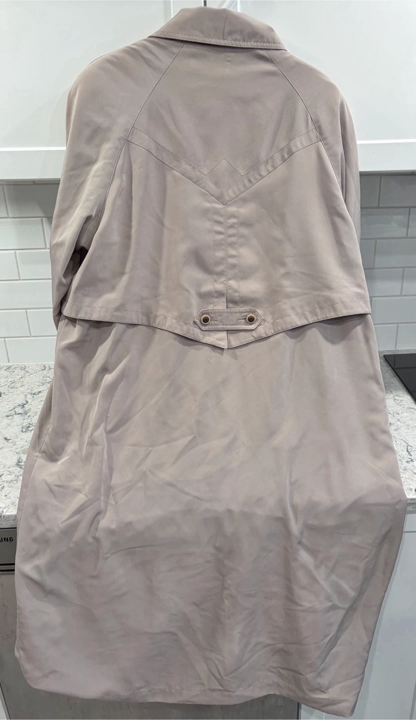 Womens Beige/Taupe Sequence Long Trench Coat w/ Removable Liner - photo 2