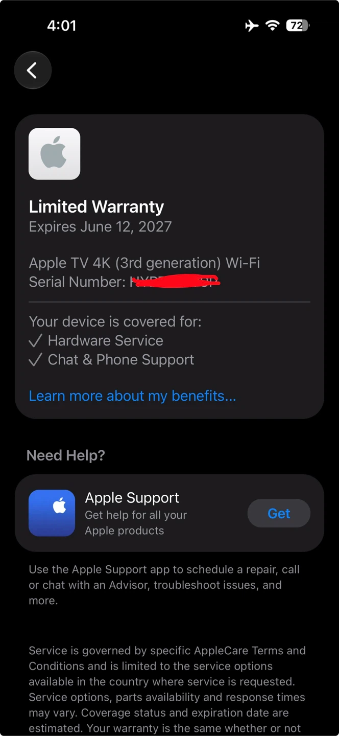 Apple TV 4K (3rd Gen) 1 month old with Apple Warranty - photo 2
