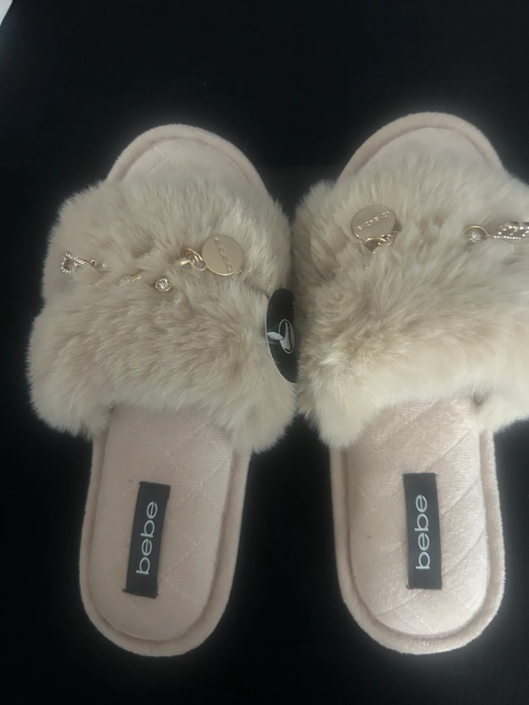 Bebe Fuzzy Slippers