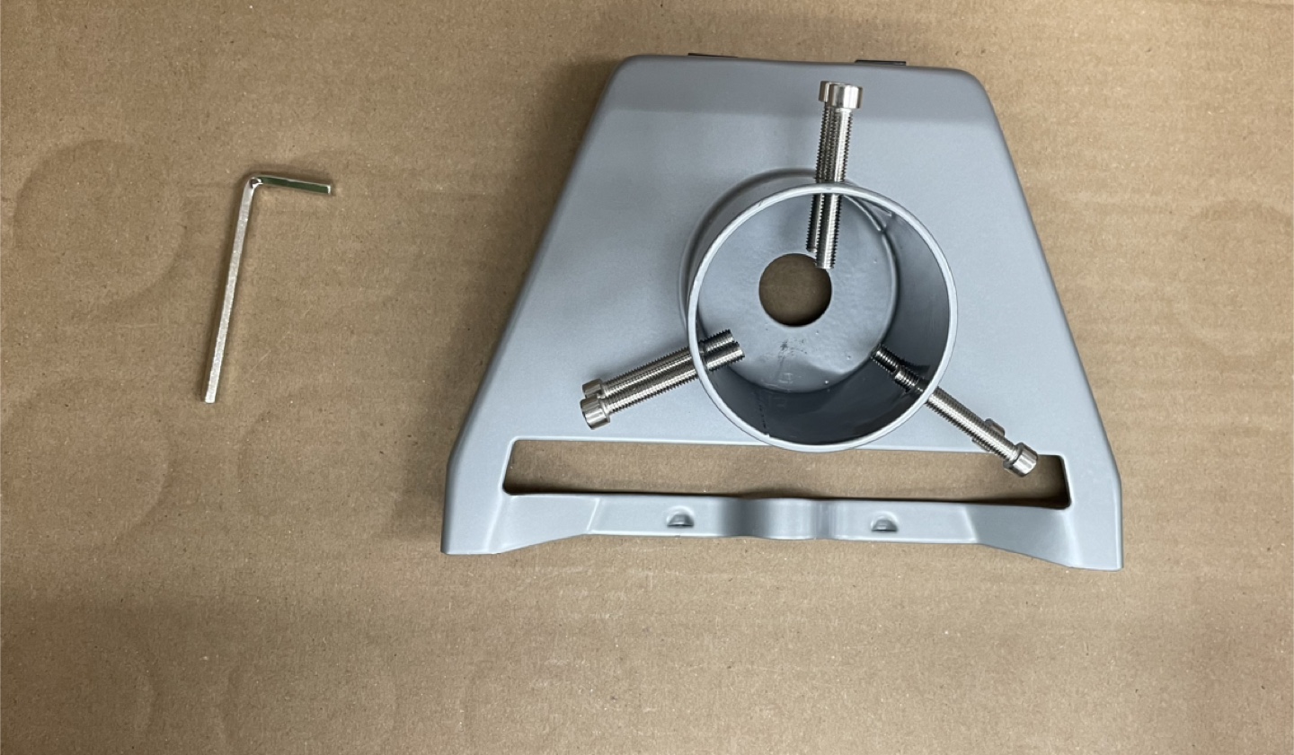 Light Grey Lamp Finial Holder with Allen Wrench