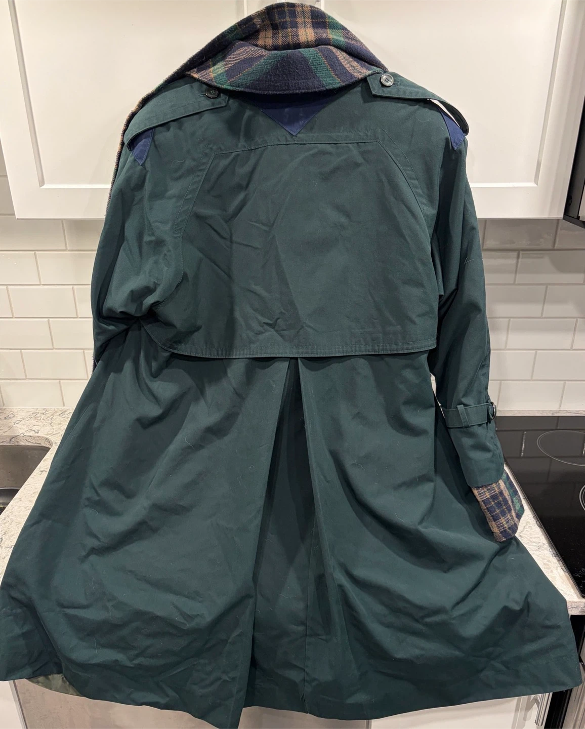 Women’s Trench Coat w/ Removable Plaid Lining & Matching Scarf - photo 2