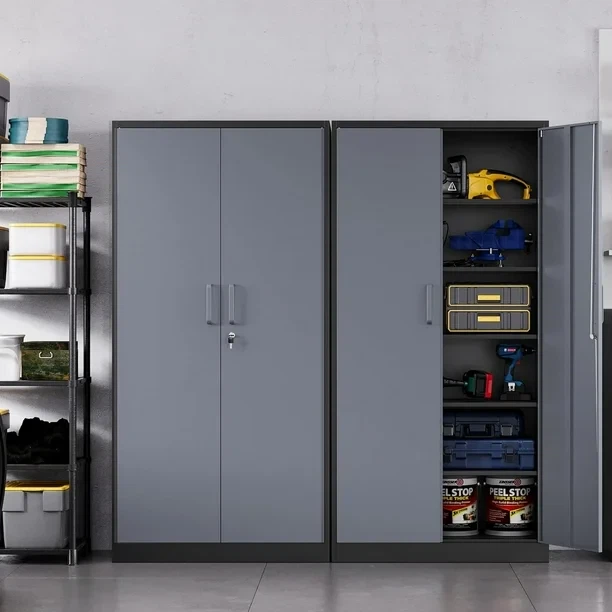 MIIIKO Metal Storage Cabinet with Locking Doors - photo 3
