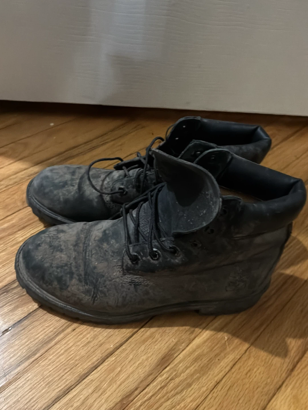 Timberland Black Lace-Up Work Boots