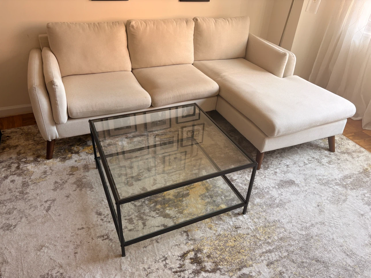 Square Glass Coffee Table - photo 2