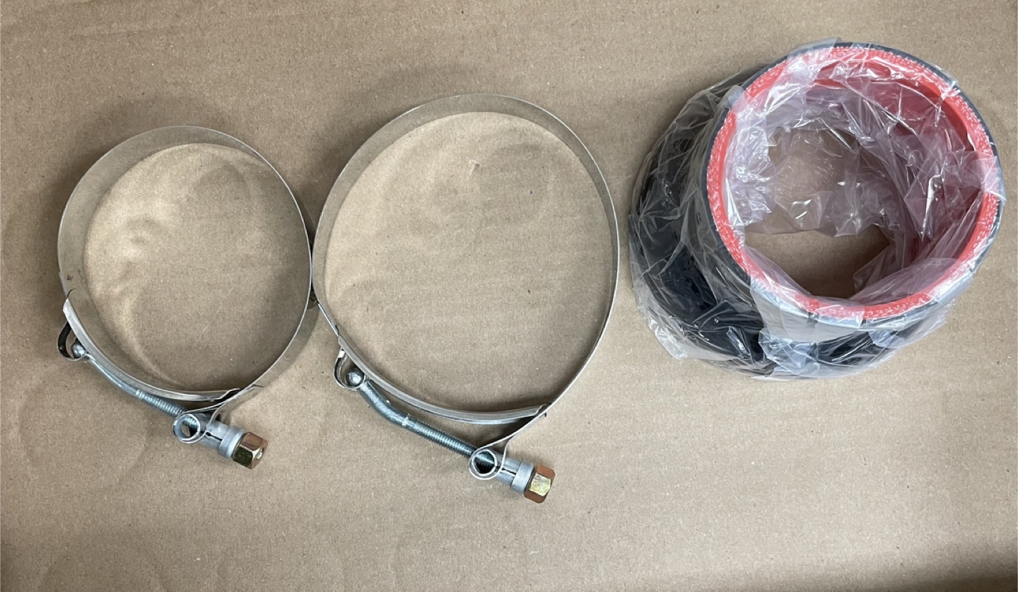 Silicone Straight Reducer Hose Coupler 3" to 4" with Clamps - photo 3