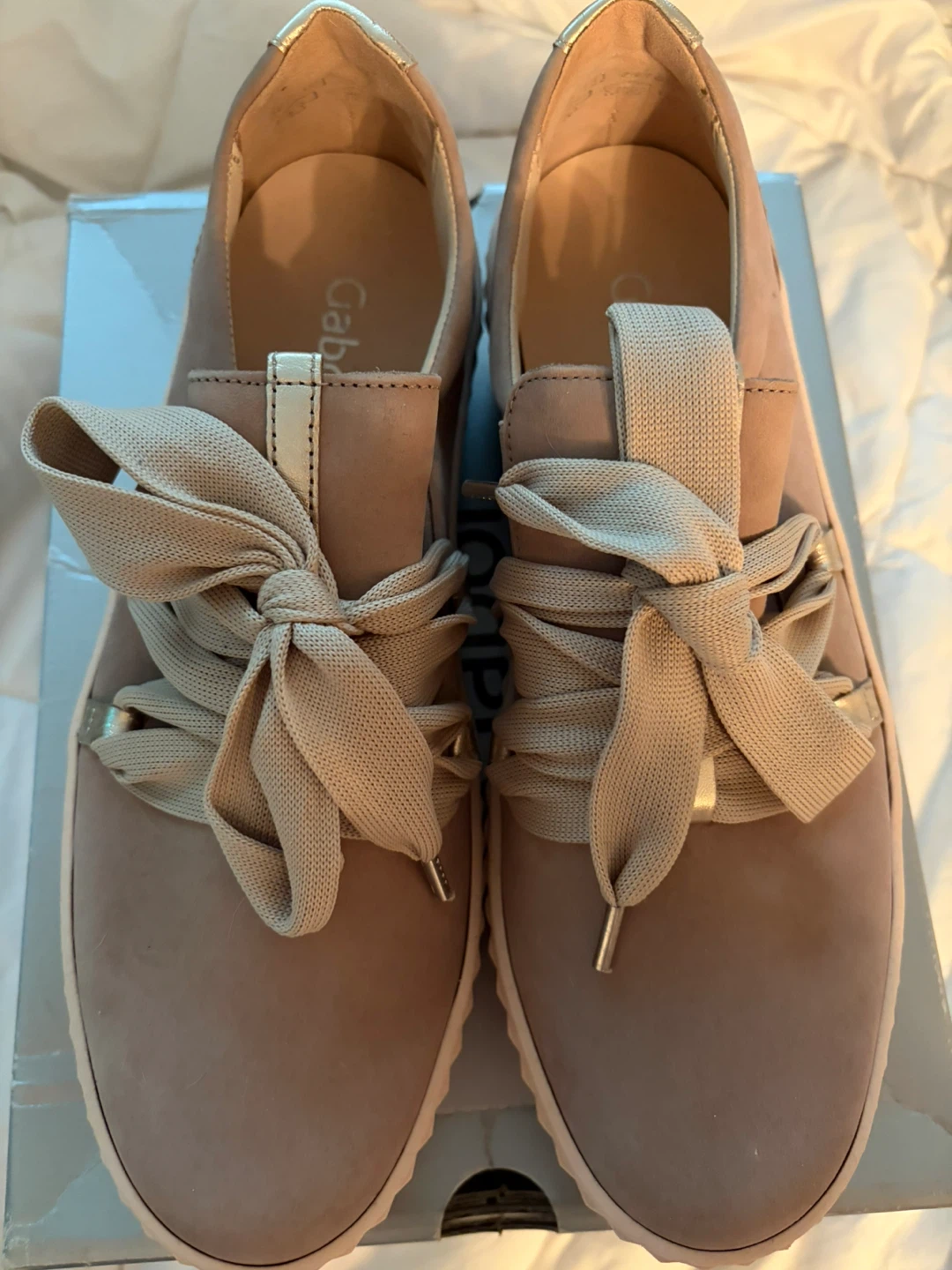Gabor Platform Bow Sneakers - Mauve (Light Rose) Size 10.5 US - photo 5