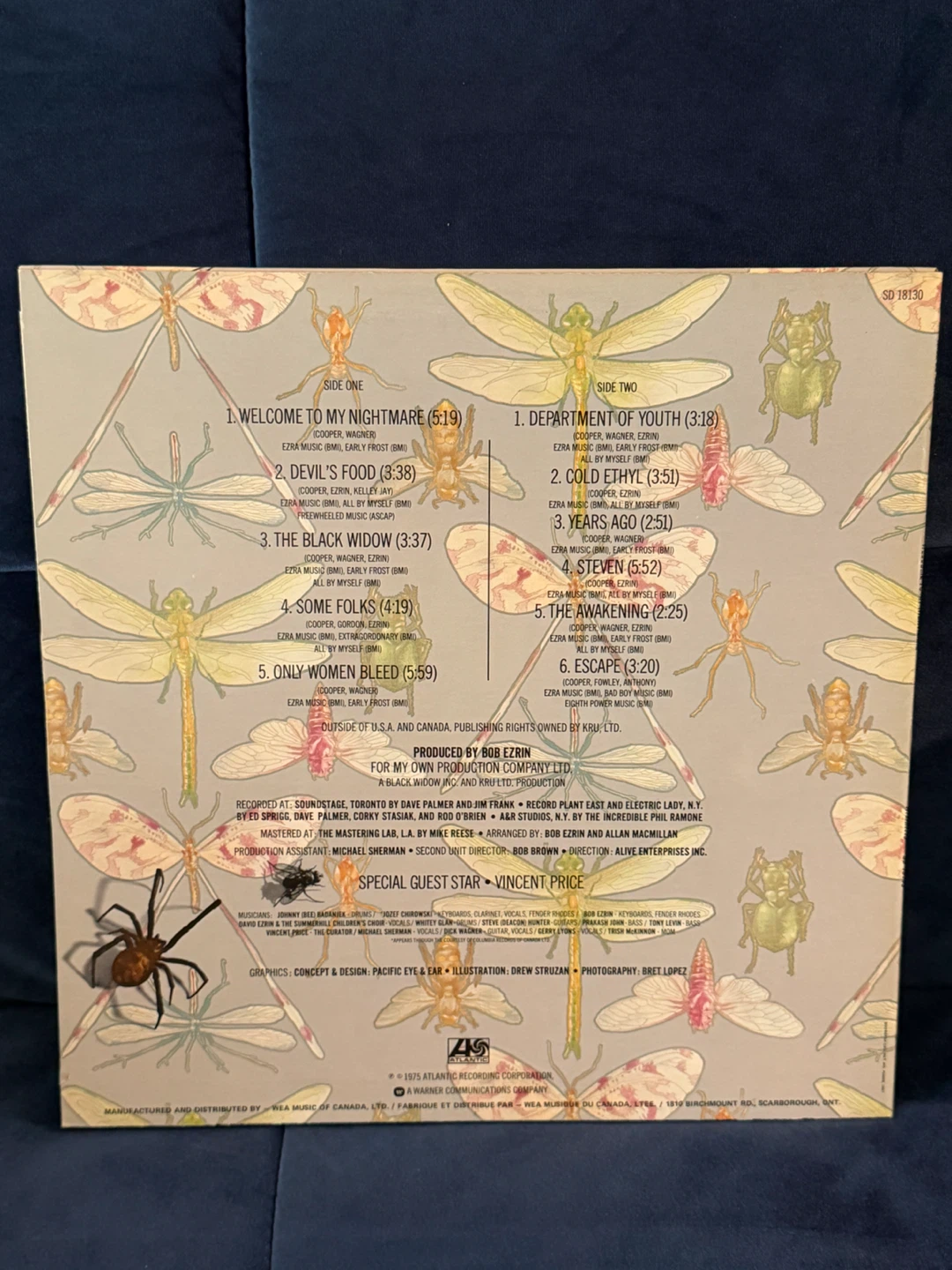 Alice Cooper Welcome To My Nightmare Vinyl Record - photo 2