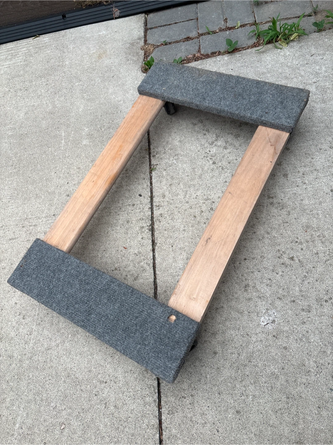 Wooden Dolly with Casters