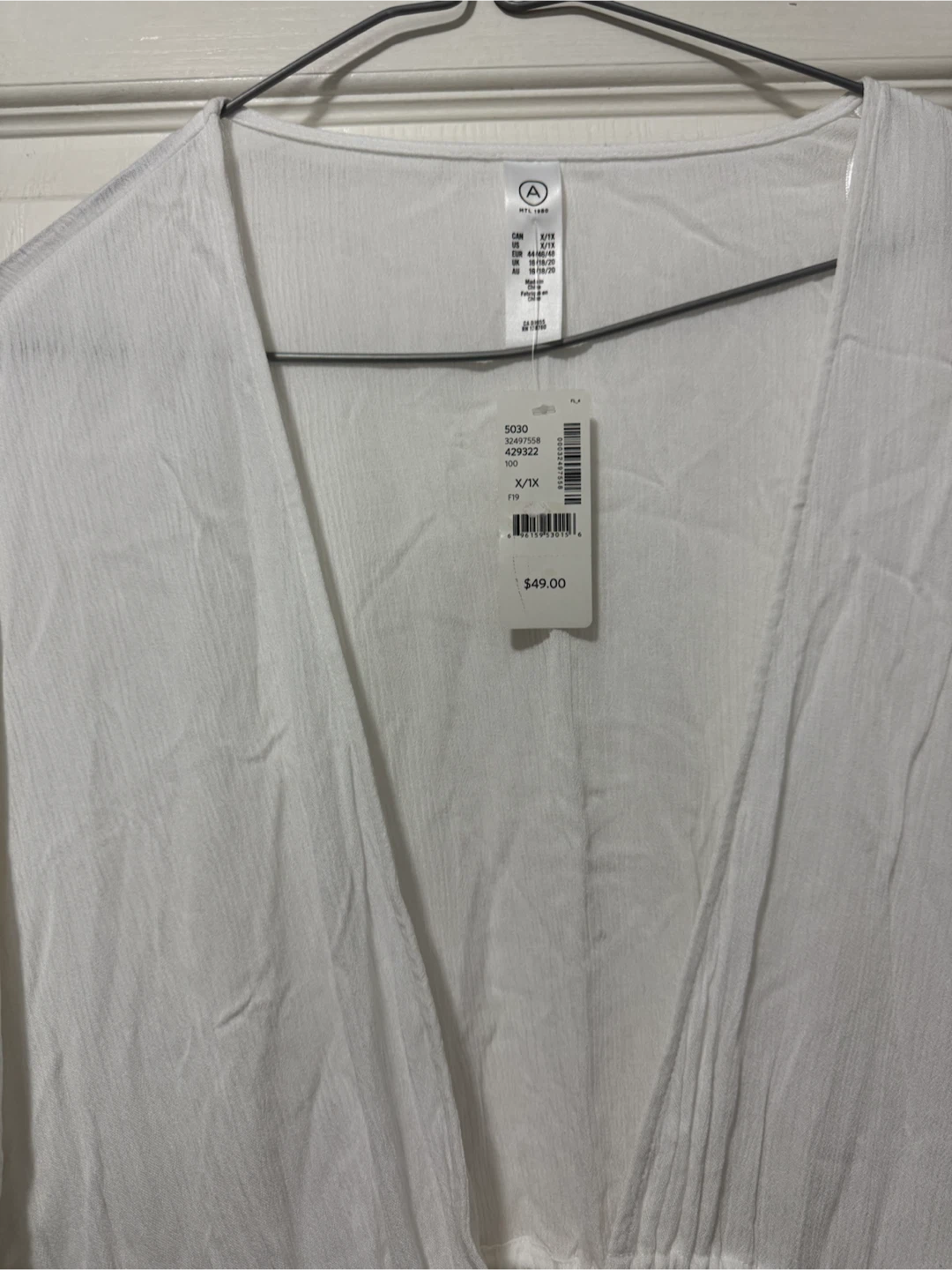 Penningtons White Kimono Cover-up 1x - photo 2