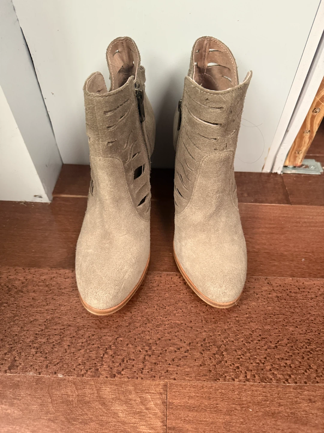Seychelles Suede Cutout Heeled Booties