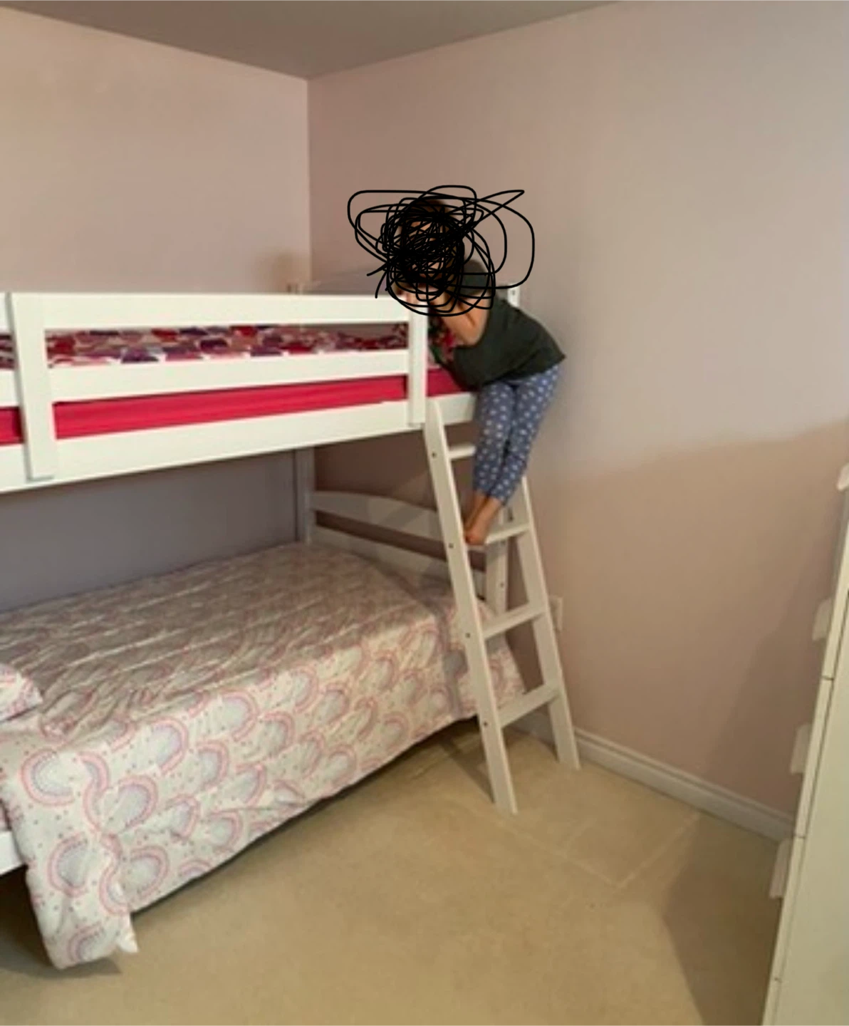 White Twin Bunk Bed - photo 2