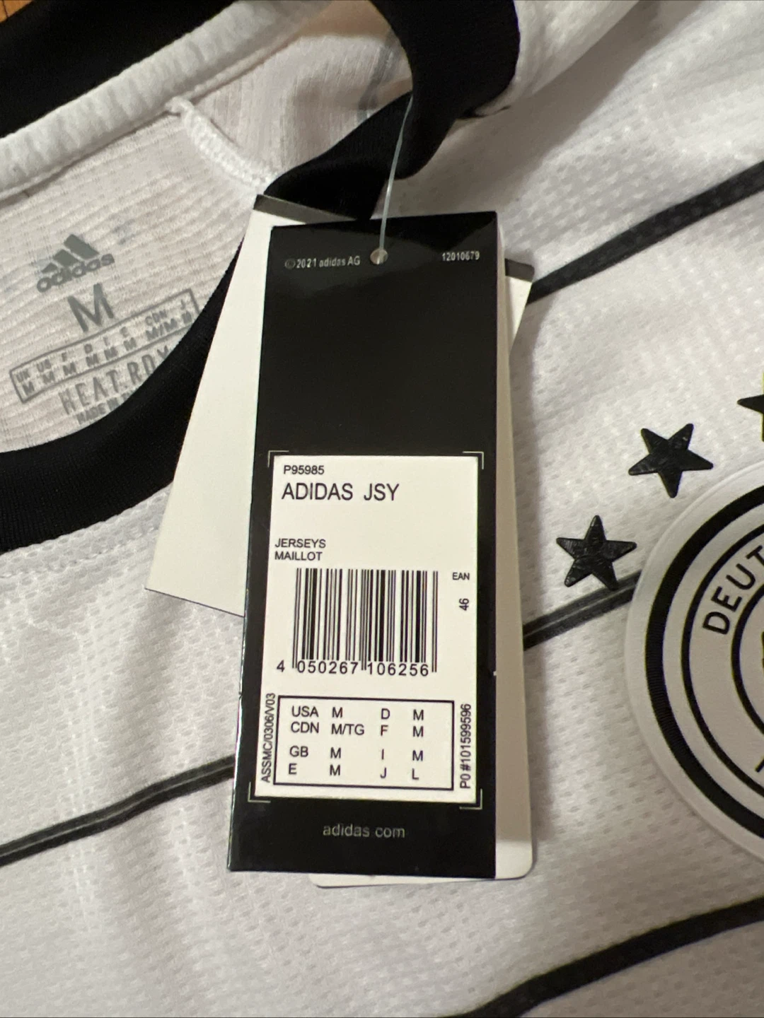 Adidas HEAT.RDY Germany Soccer Jersey - Men's Medium - photo 5